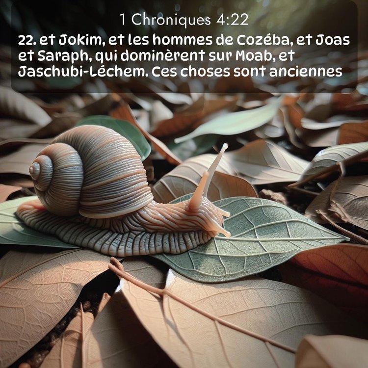 Segond 1 Chroniques 4:22