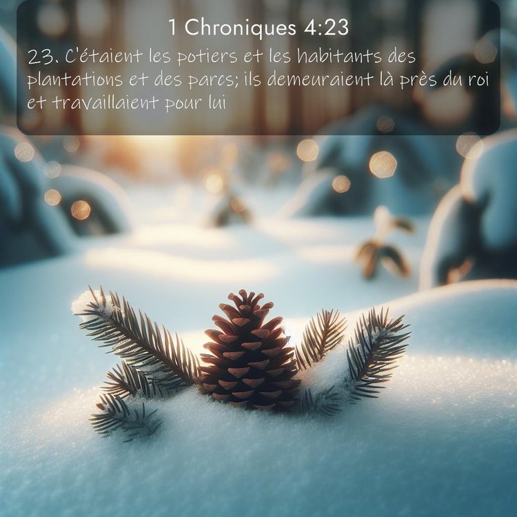 Segond 1 Chroniques 4:23