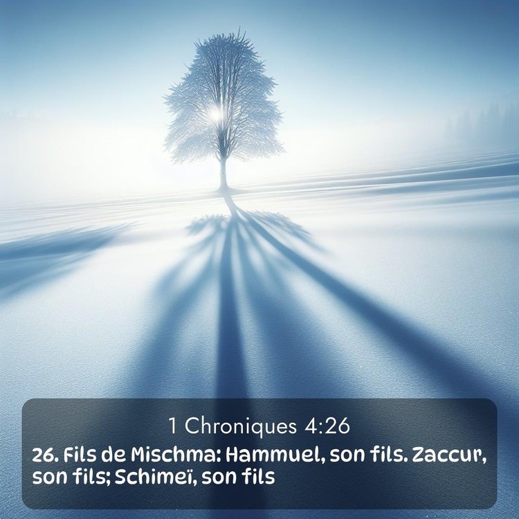 Segond 1 Chroniques 4:26