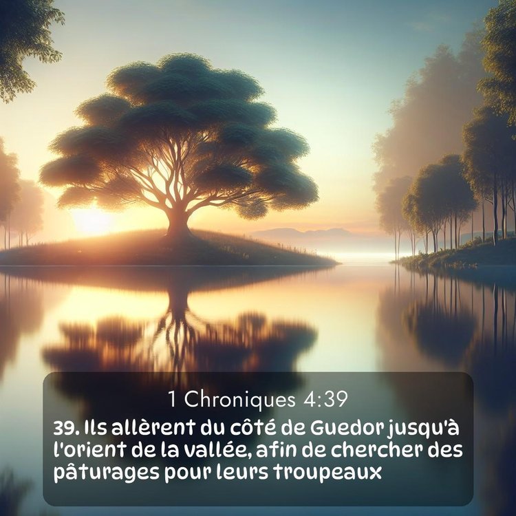 Segond 1 Chroniques 4:39