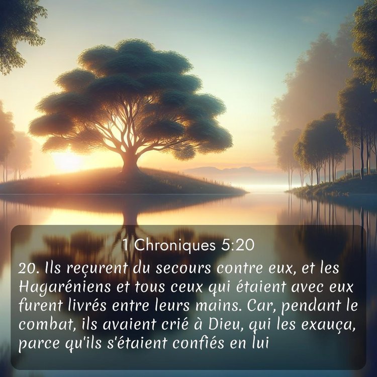 Segond 1 Chroniques 5:20