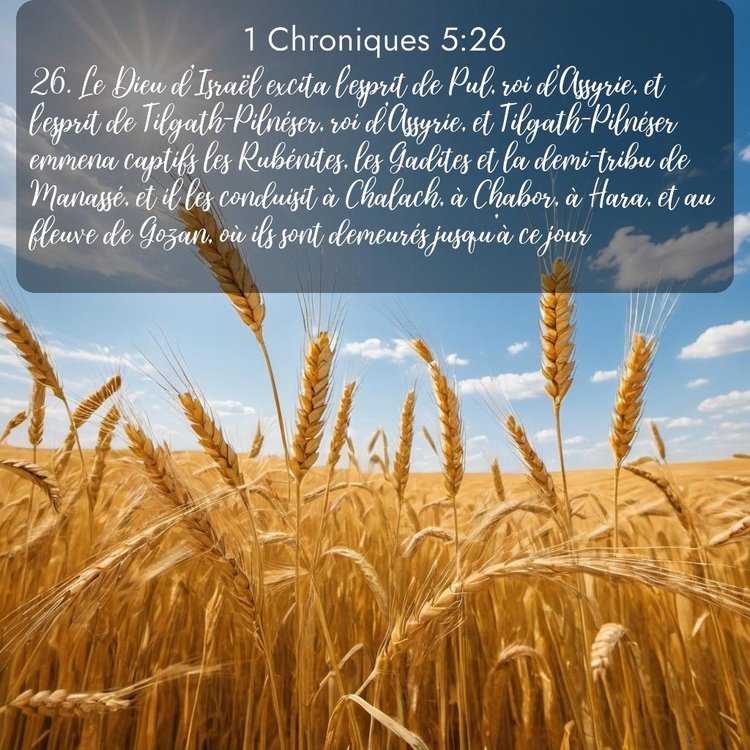 Segond 1 Chroniques 5:26