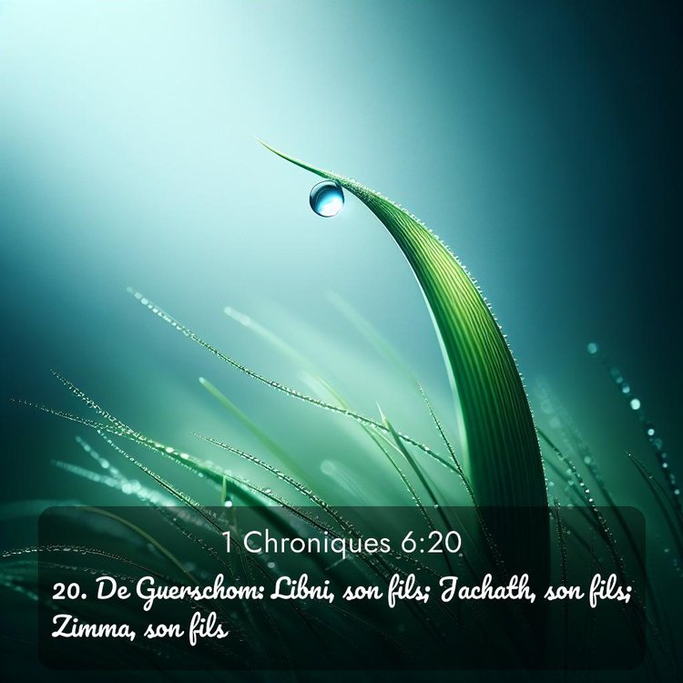 Segond 1 Chroniques 6:20