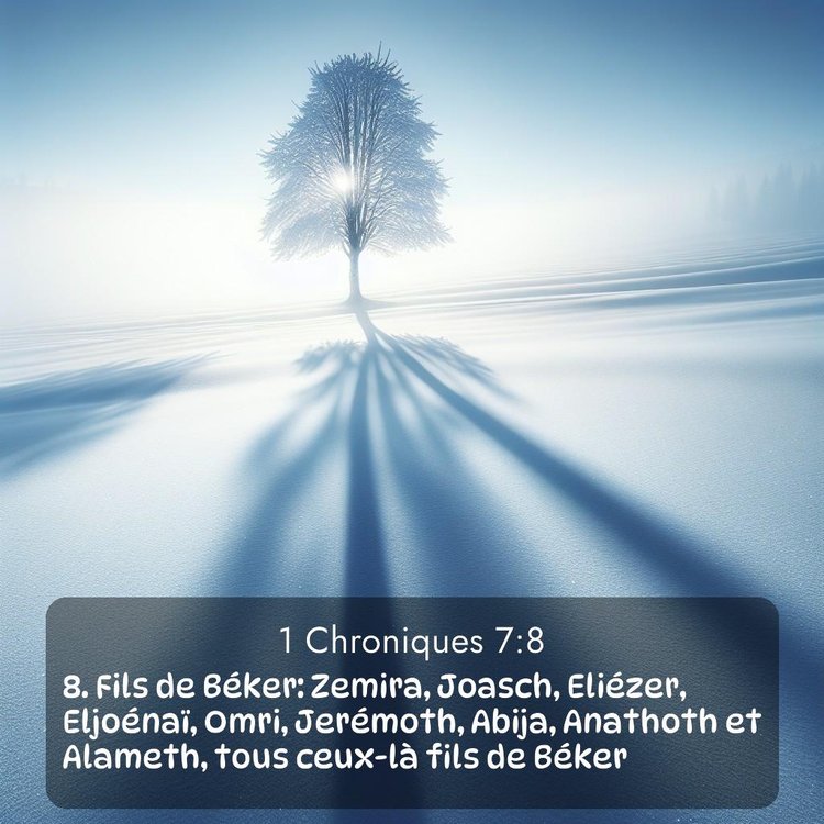 Segond 1 Chroniques 7:8