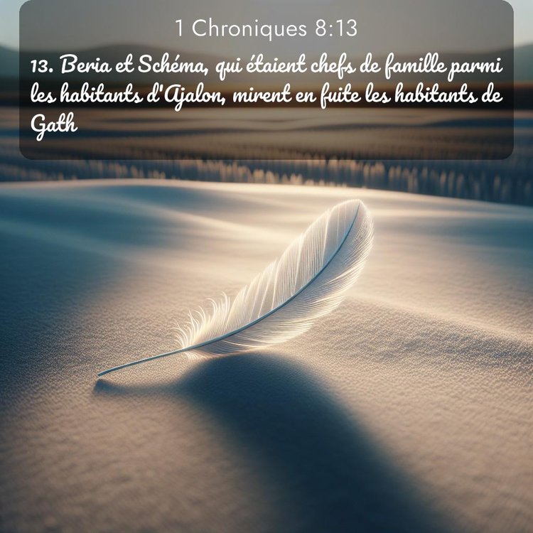 Segond 1 Chroniques 8:13