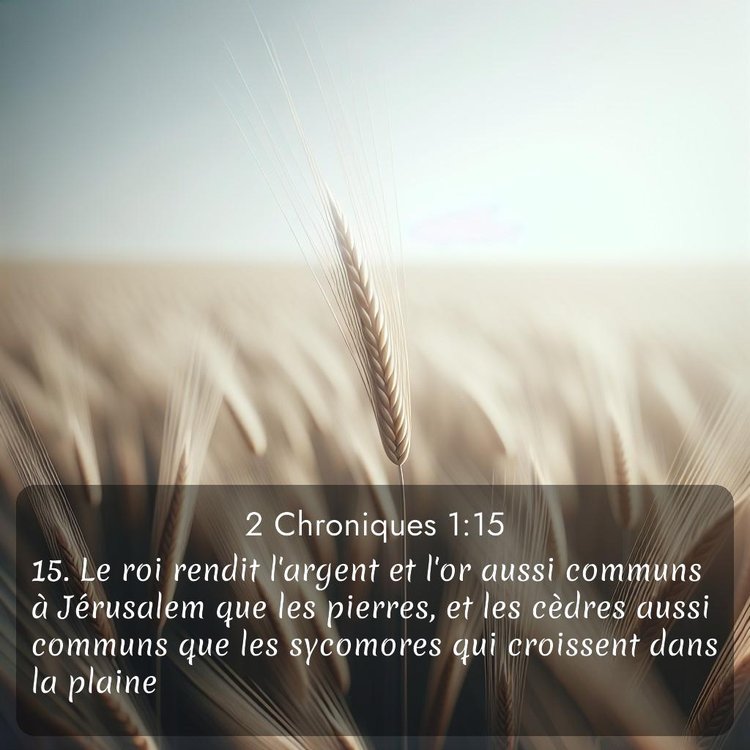 Segond 2 Chroniques 1:15