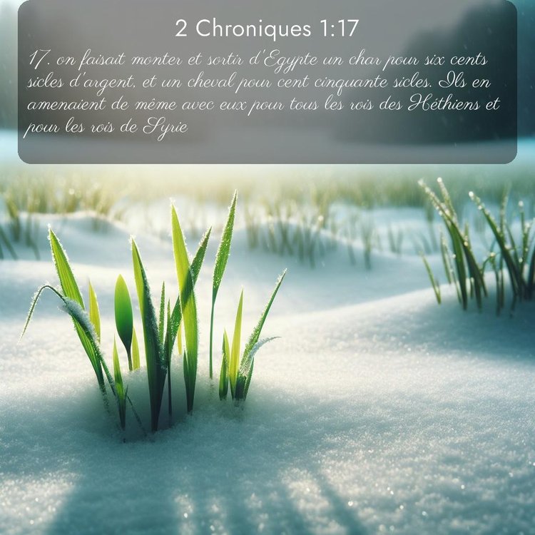 Segond 2 Chroniques 1:17