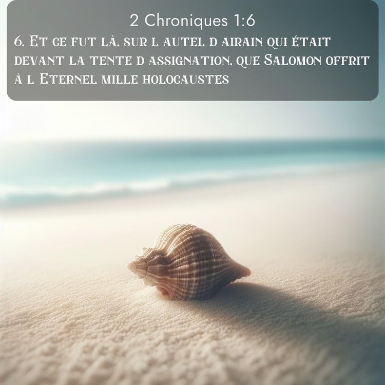 Segond 2 Chroniques 1:6