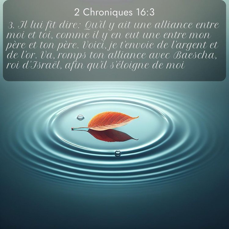 Segond 2 Chroniques 16:3