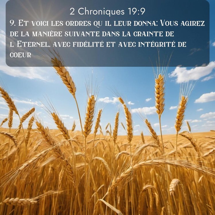 Segond 2 Chroniques 19:9