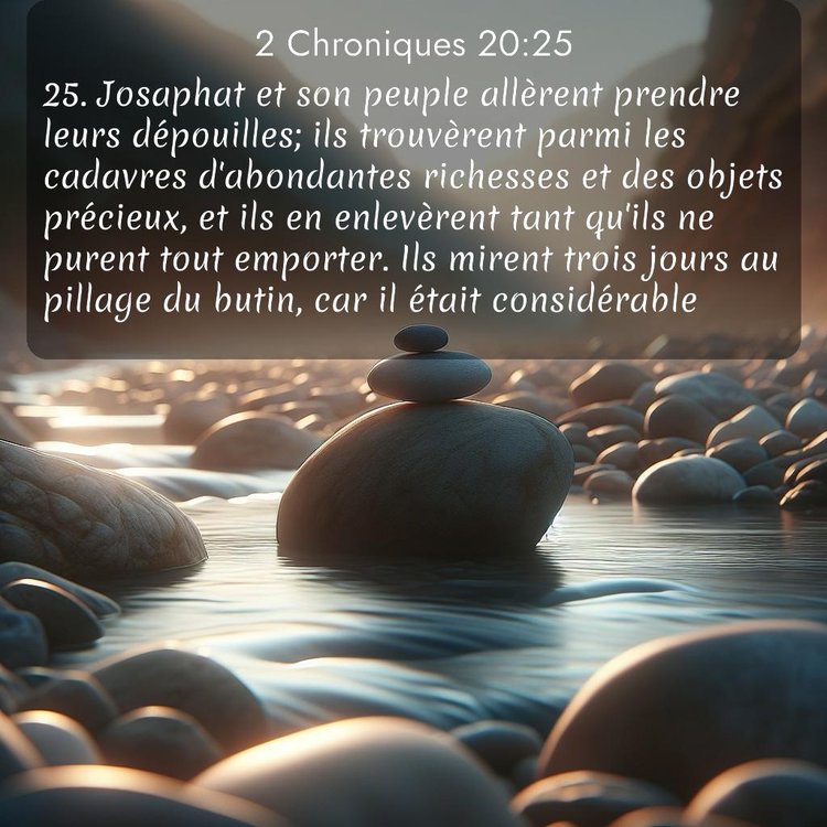 Segond 2 Chroniques 20:25