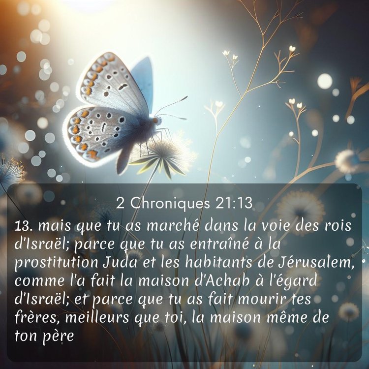 Segond 2 Chroniques 21:13