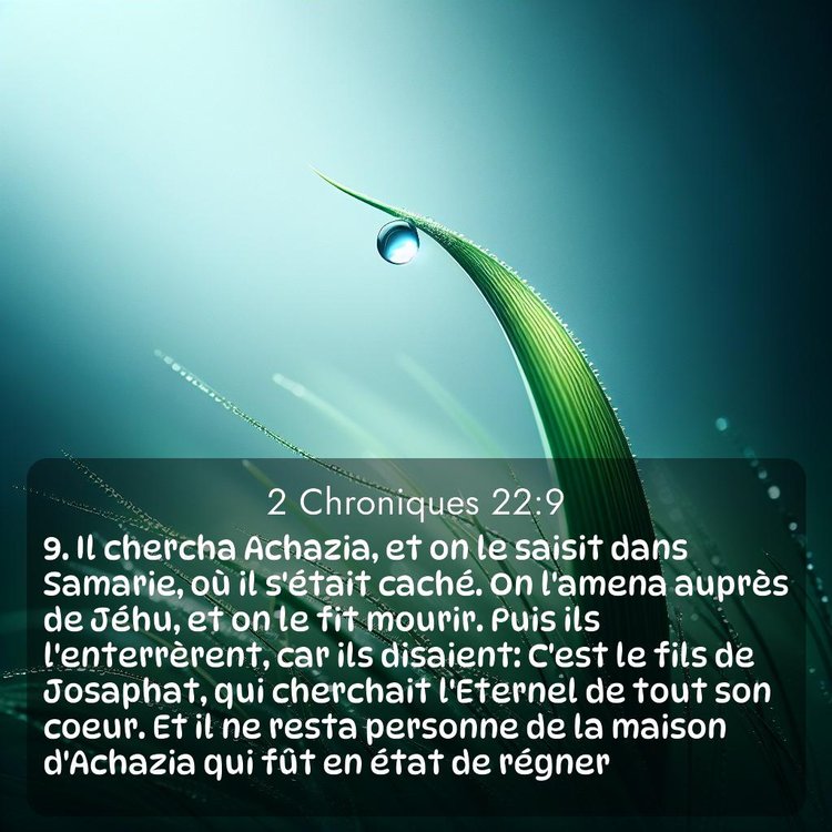 Segond 2 Chroniques 22:9