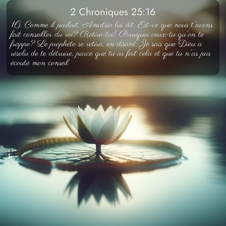 Segond 2 Chroniques 25:16