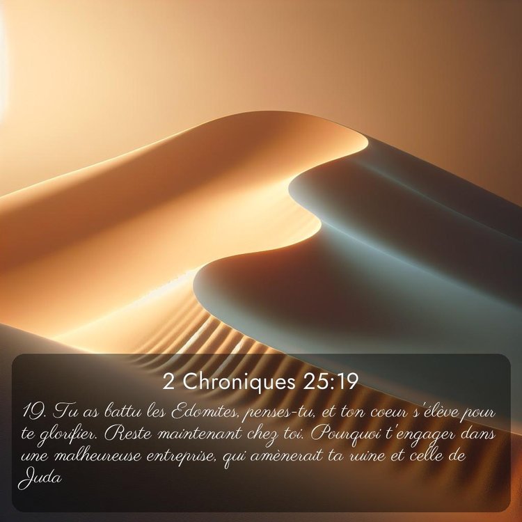 Segond 2 Chroniques 25:19