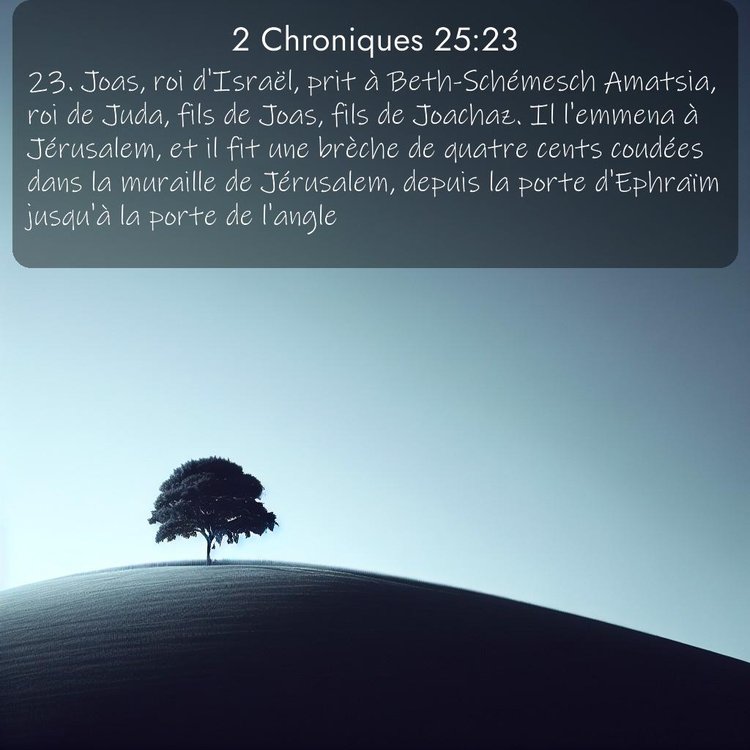 Segond 2 Chroniques 25:23