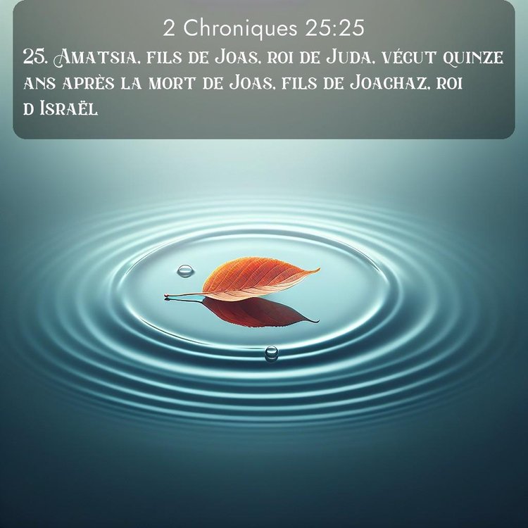 Segond 2 Chroniques 25:25