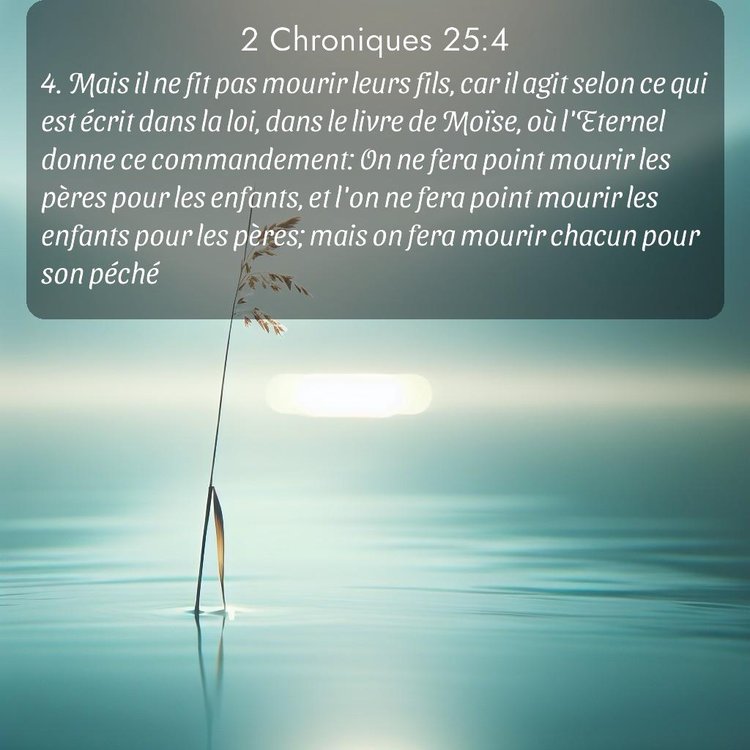 Segond 2 Chroniques 25:4