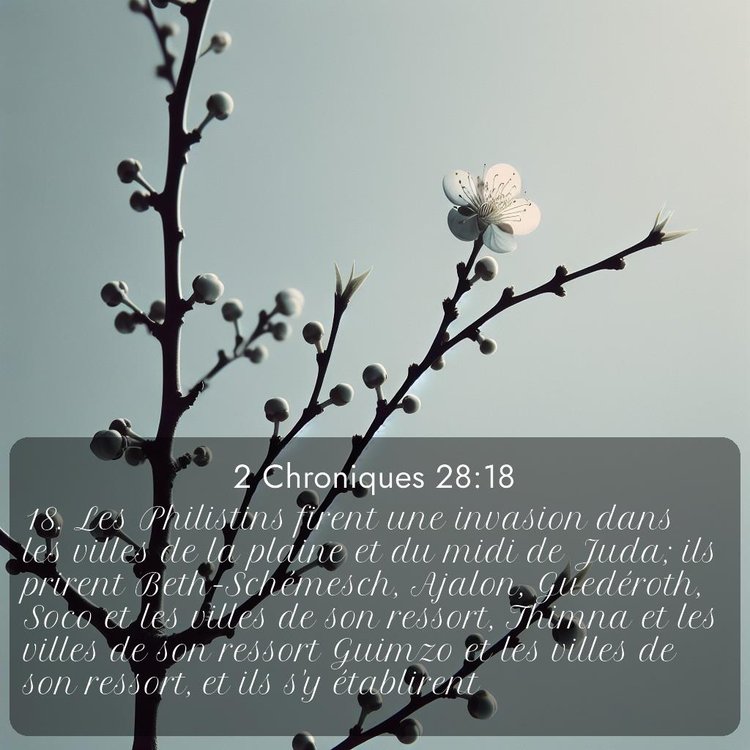 Segond 2 Chroniques 28:18