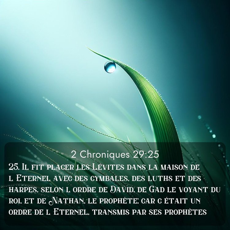 Segond 2 Chroniques 29:25