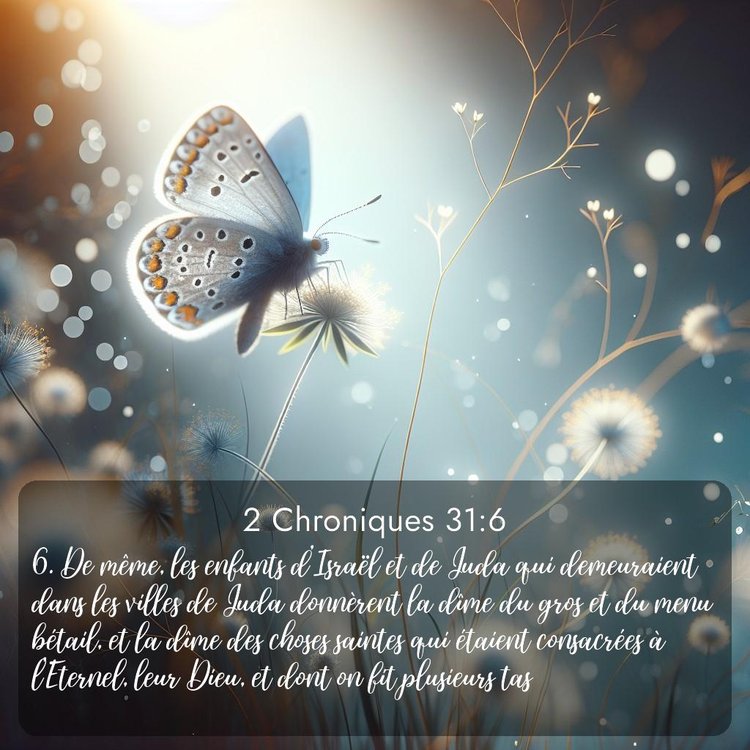 Segond 2 Chroniques 31:6