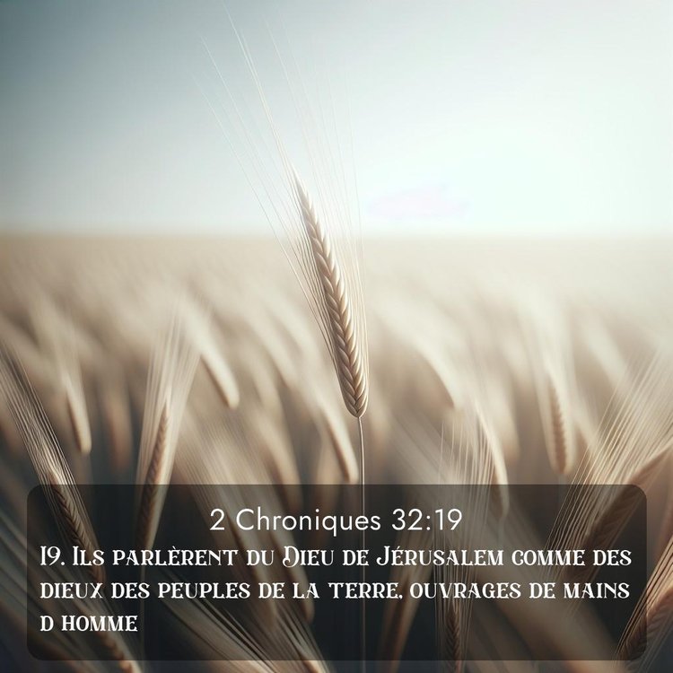 Segond 2 Chroniques 32:19