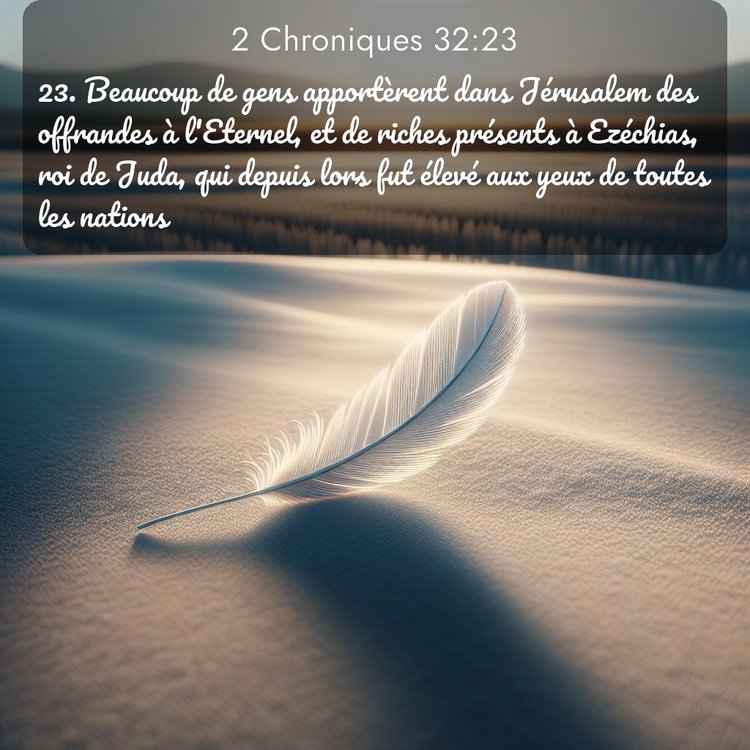 Segond 2 Chroniques 32:23