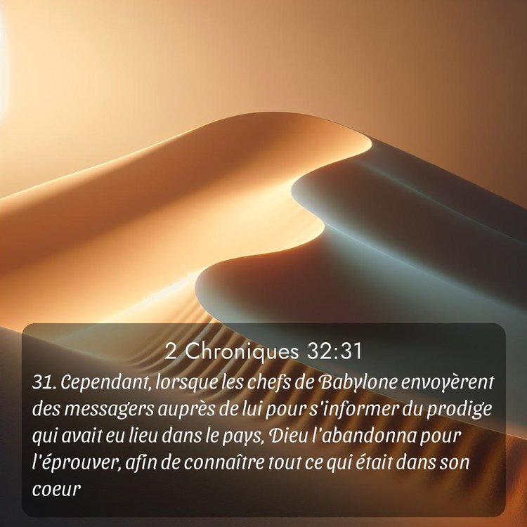 Segond 2 Chroniques 32:31