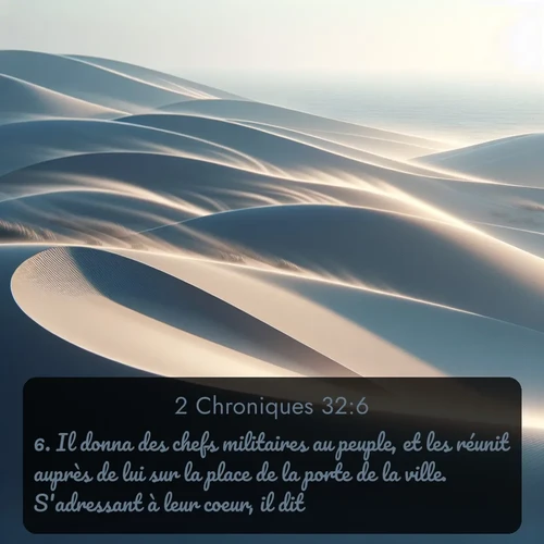 Segond 2 Chroniques  ; image nature: image avec le verset biblique :Il donna des chefs militaires au peuple, et les réunit auprès de lui sur la place de la porte de la ville. S&#039;adressant à leur coeur, il dit: ;  ; 32:6