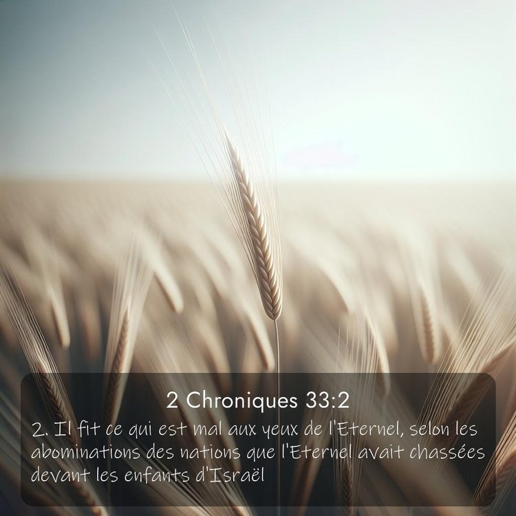 Segond 2 Chroniques 33:2