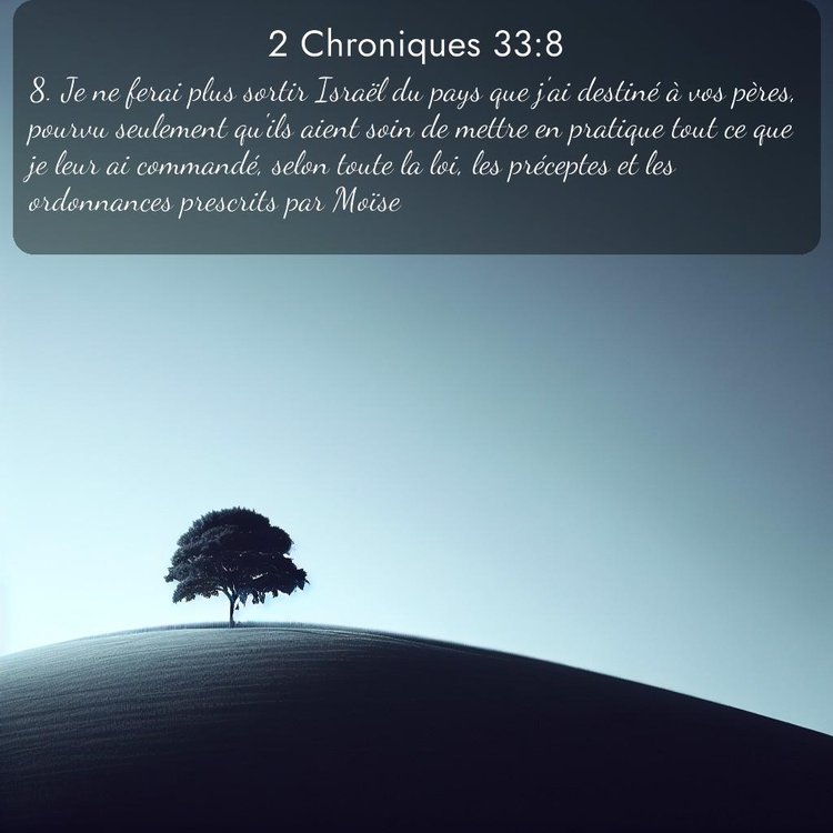 Segond 2 Chroniques 33:8