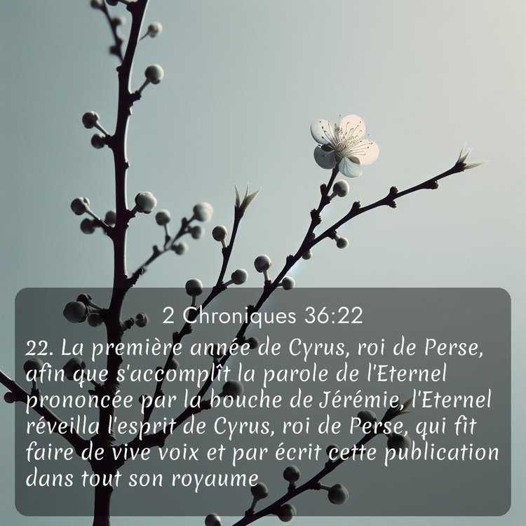 Segond 2 Chroniques 36:22