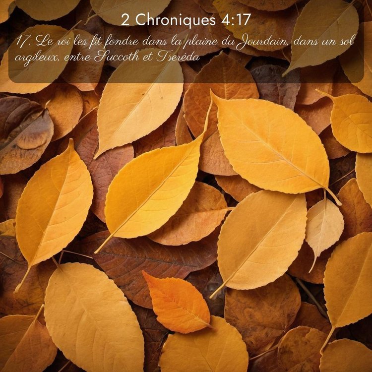 Segond 2 Chroniques 4:17