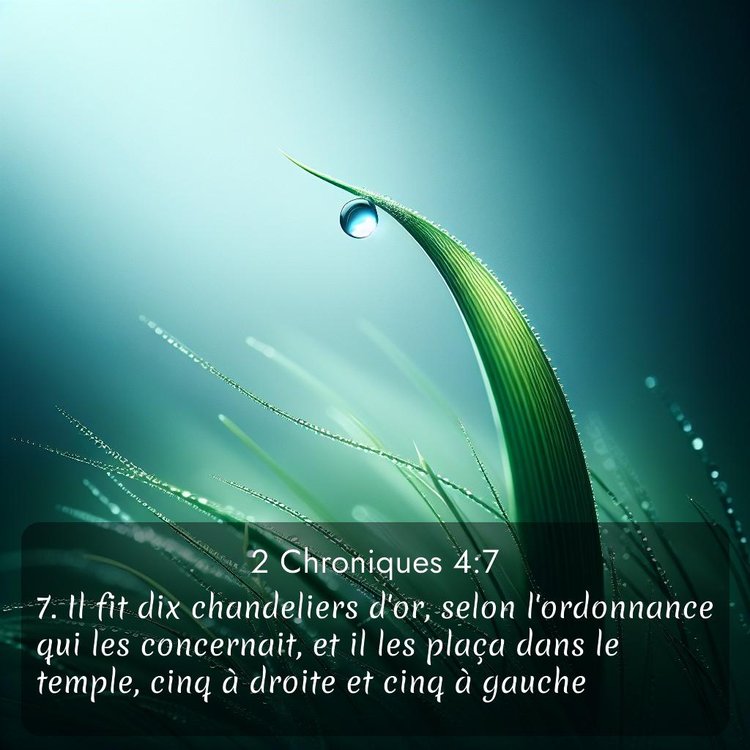 Segond 2 Chroniques 4:7