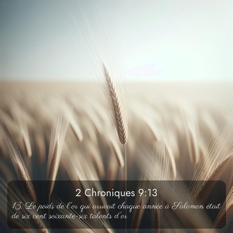 Segond 2 Chroniques 9:13