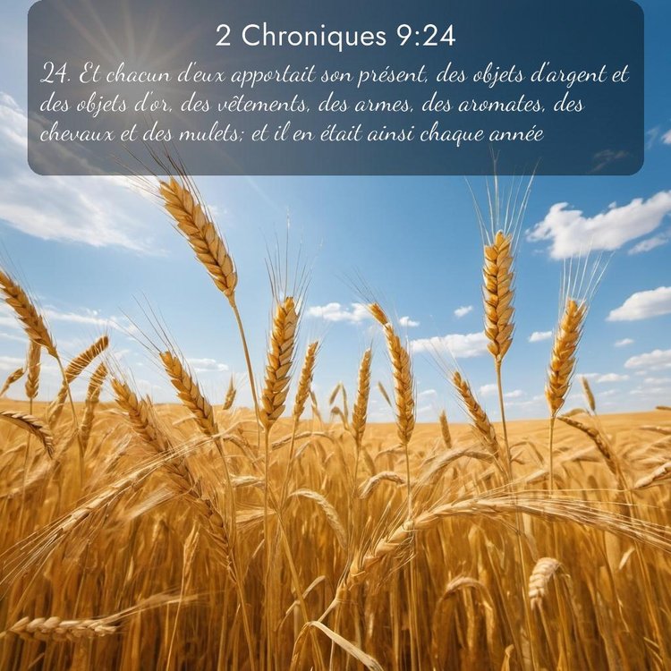 Segond 2 Chroniques 9:24