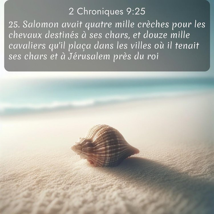 Segond 2 Chroniques 9:25