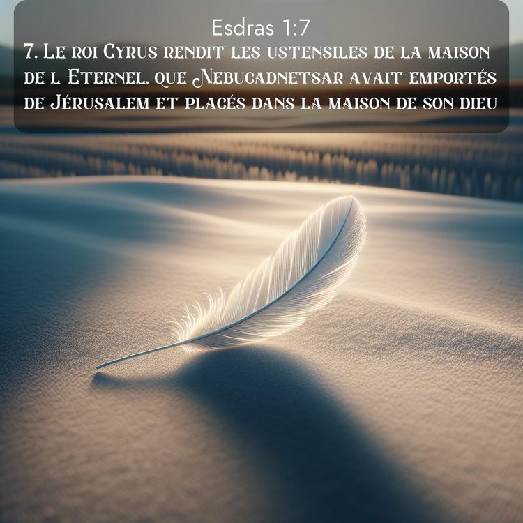 Segond Esdras 1:7