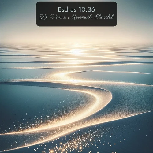 Segond Esdras  ; image nature: image avec le verset biblique :Vania, Merémoth, Eliaschib, ;  ; 10:36