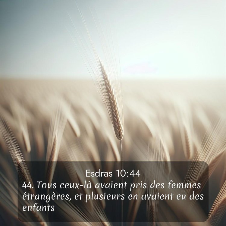 Segond Esdras 10:44