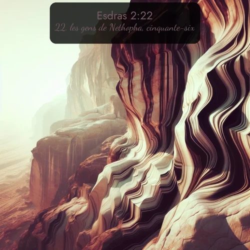 Segond Esdras  ; image nature: image avec le verset biblique :les gens de Nethopha, cinquante-six; ;  ; 2:22
