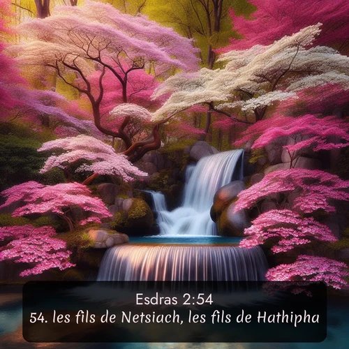 Segond Esdras  ; image nature: image avec le verset biblique :les fils de Netsiach, les fils de Hathipha. ;  ; 2:54
