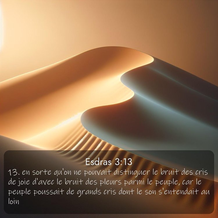 Segond Esdras 3:13