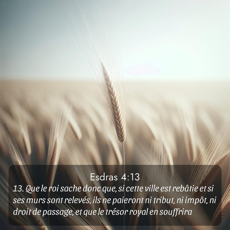 Segond Esdras 4:13