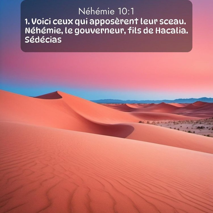 Segond Néhémie 10:1