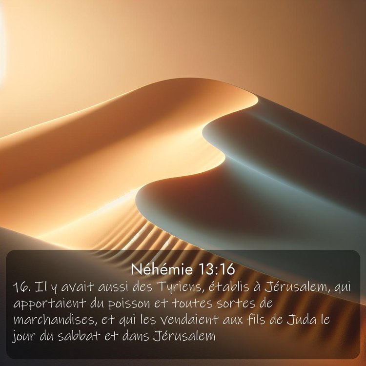 Segond Néhémie 13:16