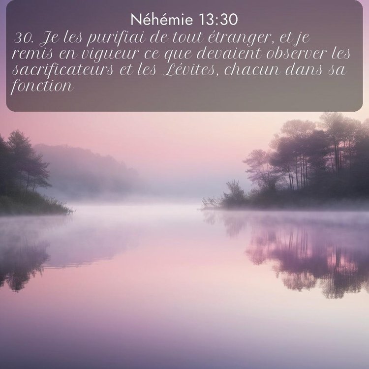 Segond Néhémie 13:30