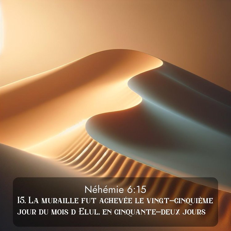 Segond Néhémie 6:15