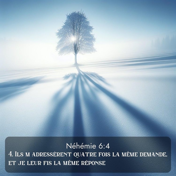 Segond Néhémie 6:4