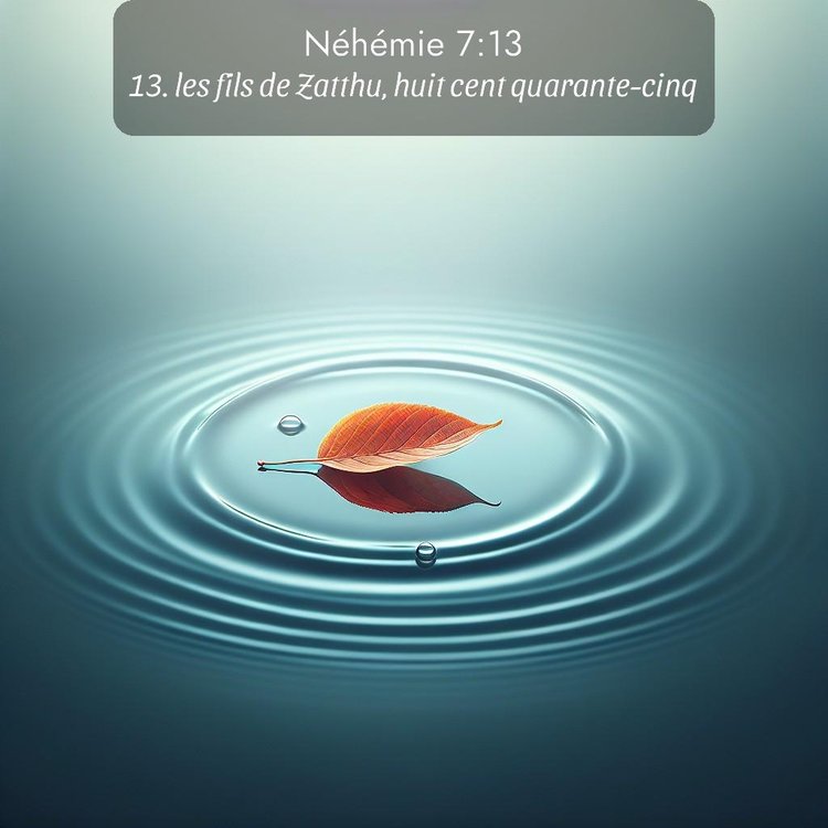 Segond Néhémie 7:13